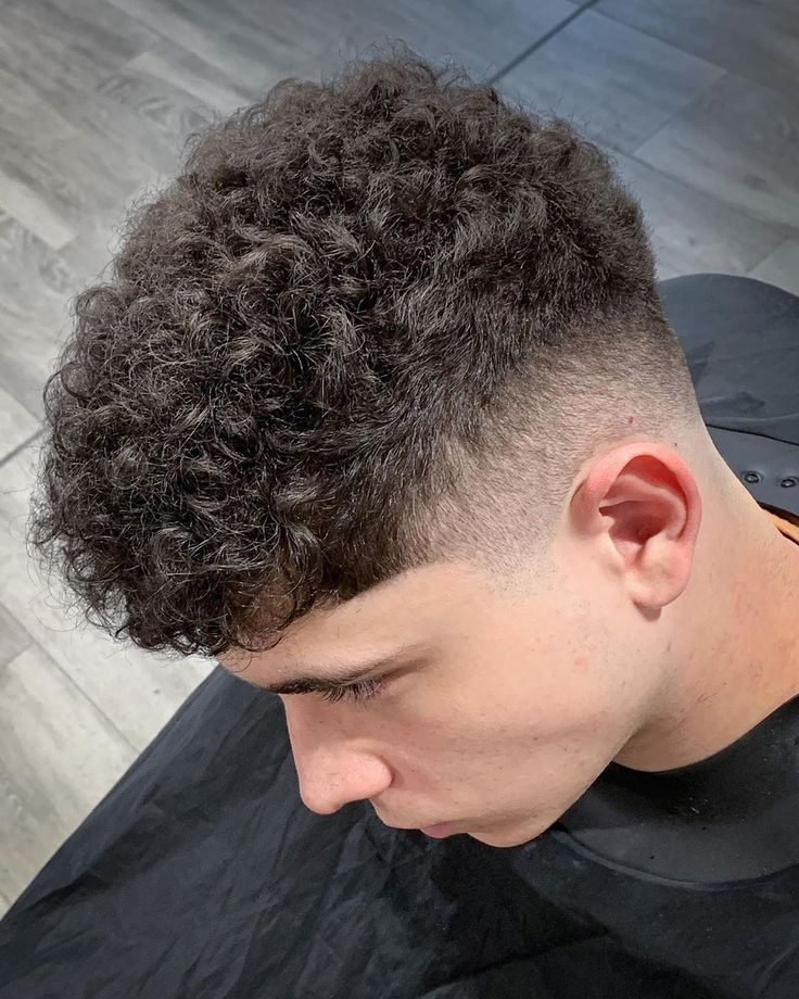 Curly Top With Shaved Sides