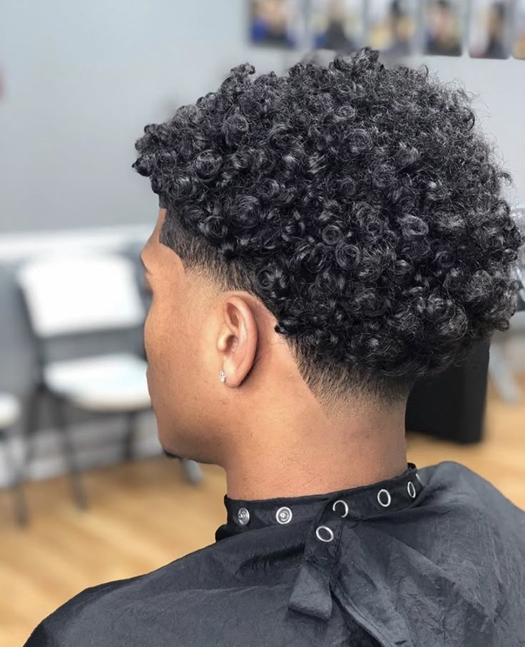Curly Hair Taper Cut