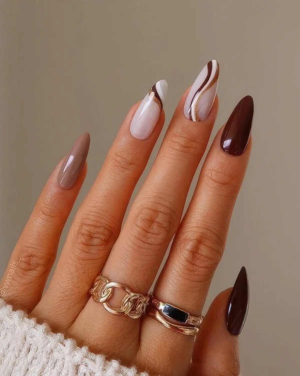 20 Adorable Brown Nails Inspiration For Women Stunning Nails Looks