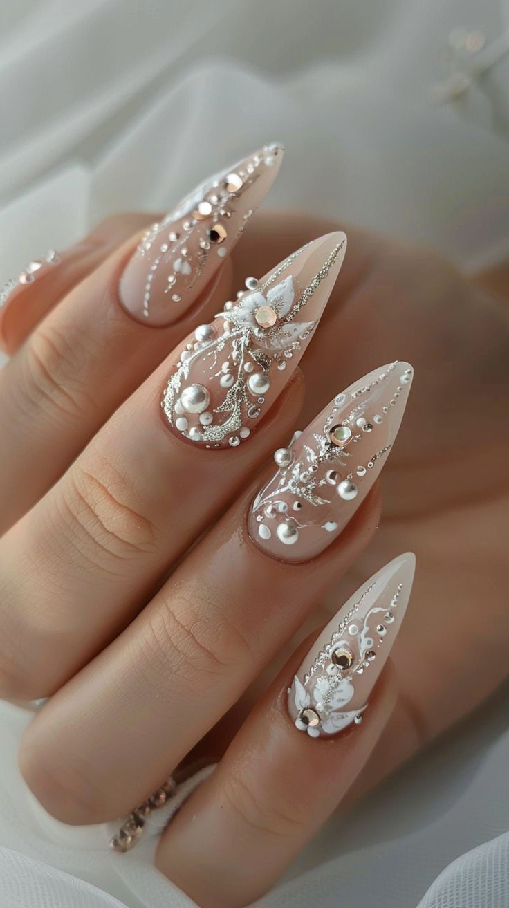 15 Simple Nails Ideas For Brides Wedding Day