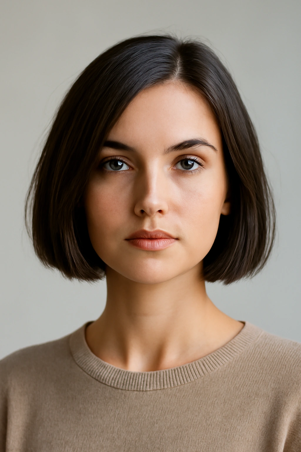 Portrait of person with chin-length blunt bob
