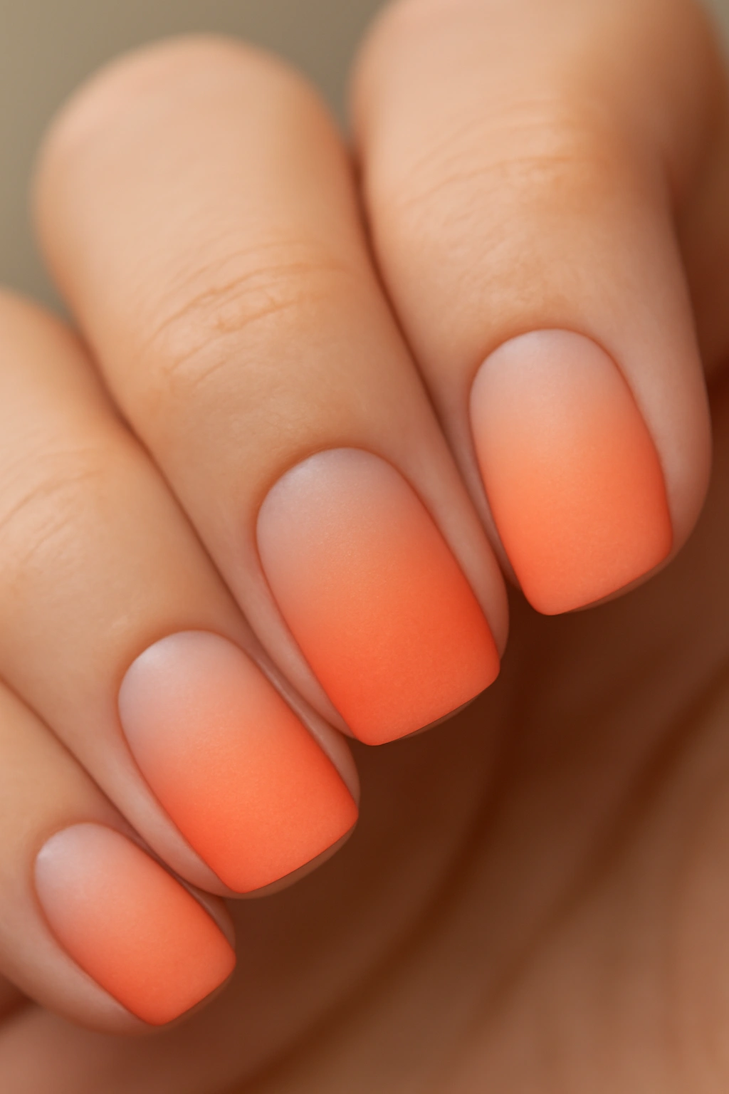 Nails with a soft gradient created by a sponge