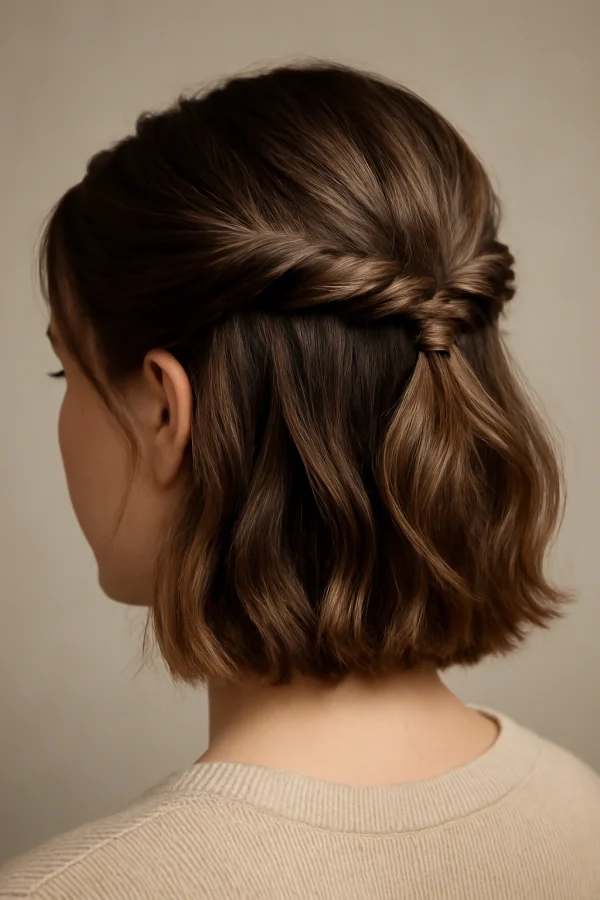 15 Short Half Up Half Down Hairstyles